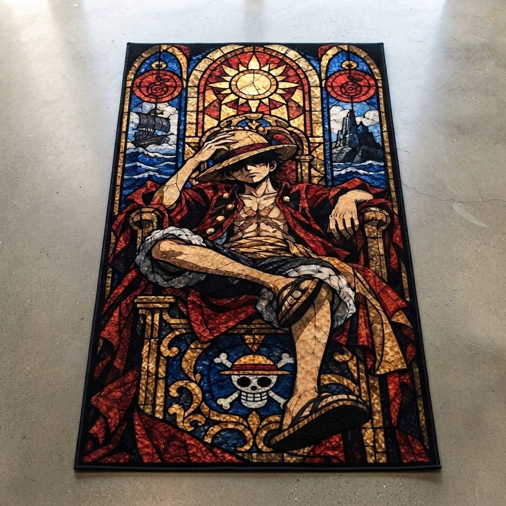 Stained Glass Luffy Rug