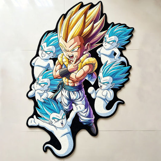 Super Saiyan Gotenks Ghost Squad Irregular Rug