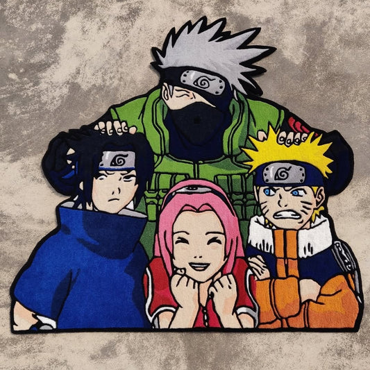 Team 7 from Naruto Rug