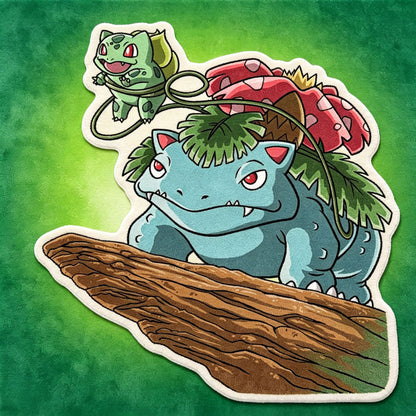 Venusaur & Bulbasaur Irregular Rug