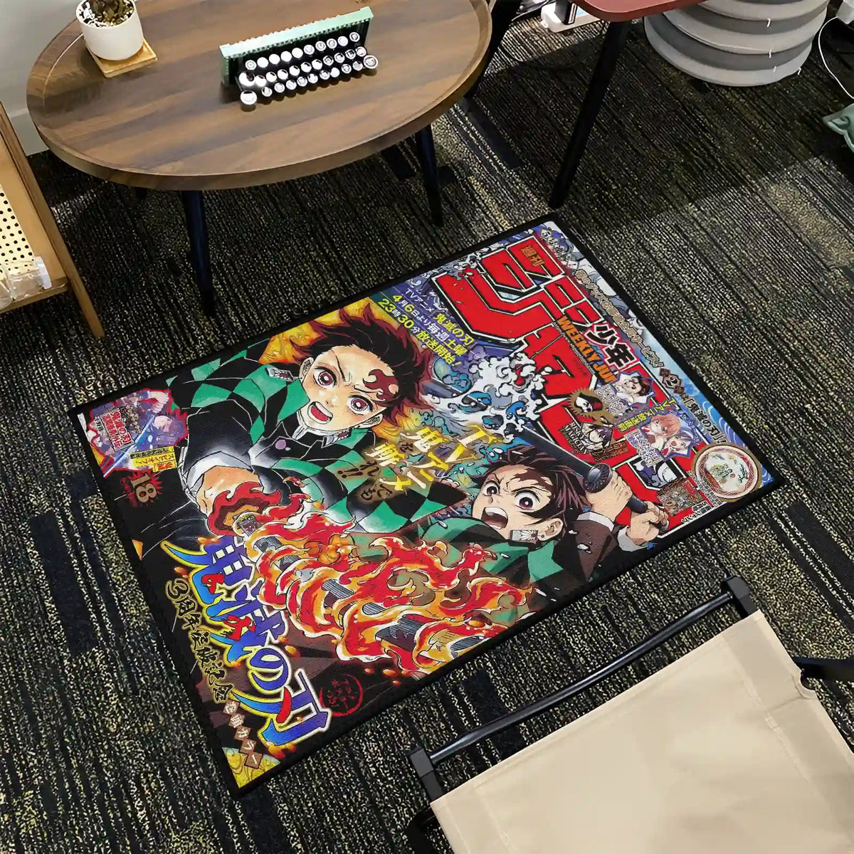Tanjiro Jump Cover Rug