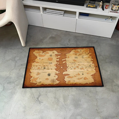 Red Line Map Rug